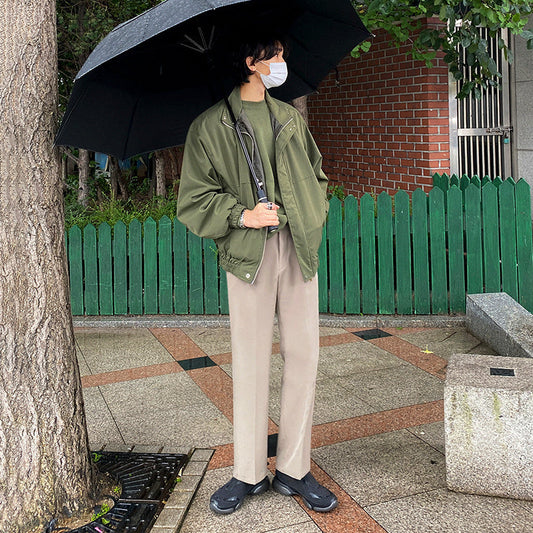 Korean Version Of Ruffian Baseball Jacket Loose Casual Men's Jacket In Autumn And Winter