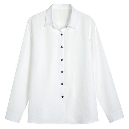 Texture Loose Long Sleeve Lazy Sense All-matching Shirt